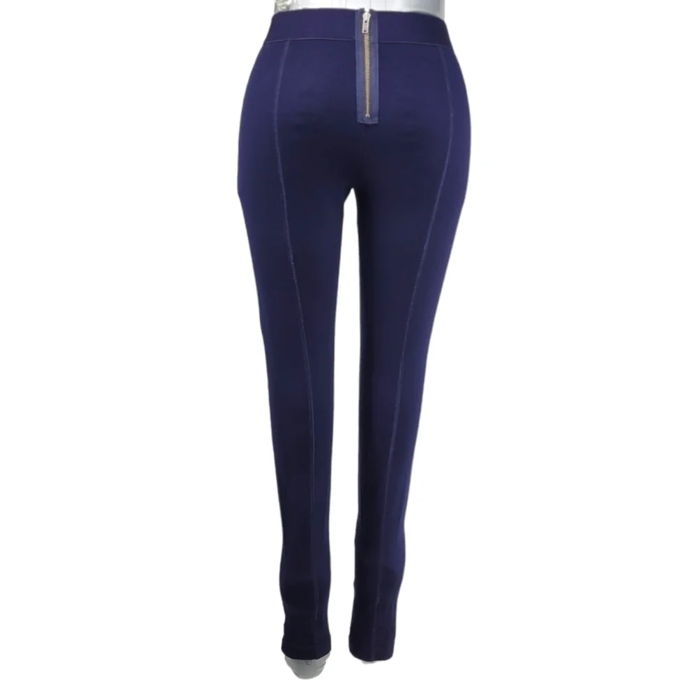 J.Crew Pixie Pants Dark Blue‎ Leggings With Zip Up Back Size 00R